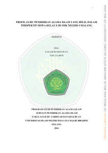 profil guru pendidikan agama islam yang ideal dalam perspektif