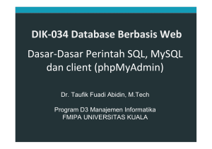 DIK-034 Database Berbasis Web Dasar