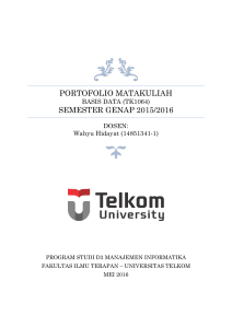 portofolio matakuliah semester genap 2015/2016