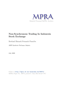 Non-Synchronous Trading In Indonesia Stock Exchange