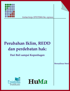 Perubahan Iklim, REDD dan perdebatan hak