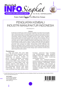 penguatan kembali industri manufaktur indonesia