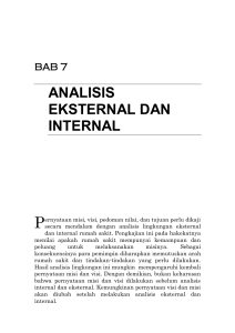 Analisis eksternal dan internal