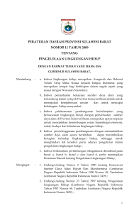 peraturan daerah provinsi sulawesi barat nomor 11 tahun 2009