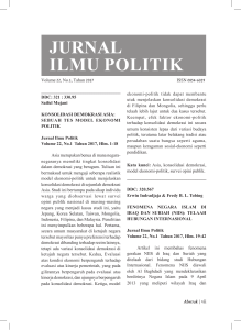 jurnal ilmu politik - Asosiasi Ilmu Politik Indonesia