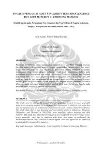 ANALISIS PENGARUH ASSET TANGIBILITY TERHADAP