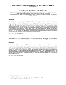 pencegahan dan penatalaksanaan infeksi hiv/aids