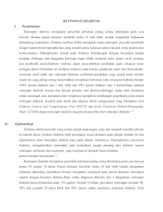 RETINOPATI DIABETIK I. Pendahuluan Retinopati diabetic