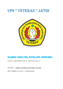 Elemen (Shelter, Envelope, Windows) - E