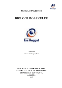 biologi molekuler - Digilib Esa Unggul