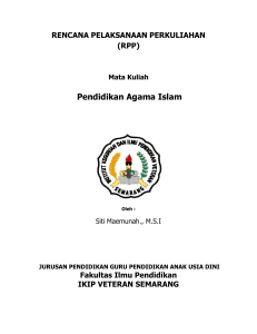 Pendidikan Agama Islam - IKIP Veteran Semarang