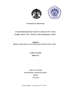 analisis degradasi tahanan isolasi pvc pada kabel jenis