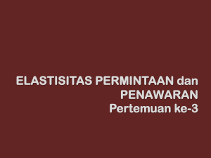 PENAWARAN, PERMINTAAN dan PENENTUAN HARGA PASAR