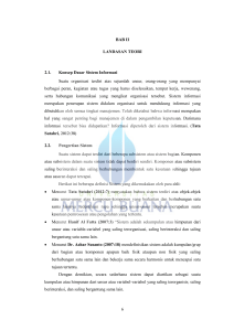 6 BAB II LANDASAN TEORI 2.1. Konsep Dasar Sistem Informasi