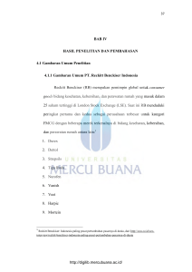 BAB IV HASIL PENELITIAN DAN PEMBAHASAN 4.1 Gambaran