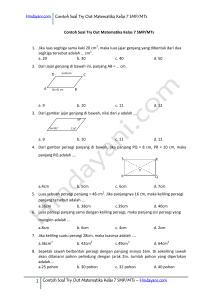 Contoh Soal Try Out Matematika Kelas 7 SMP/MTs