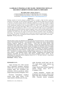 gambaran pekerjaan ibu hamil trimester i dengan kejadian abortus