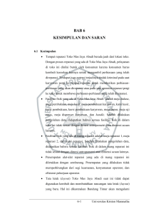 bab 6 kesimpulan dan saran - Repository Maranatha