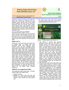 Sistem Pakar Budi Daya Padi (SIPADI) Versi 3.0