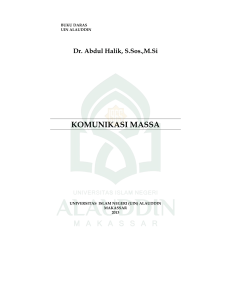 komunikasi massa - Repositori UIN Alauddin Makassar