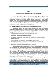 BAB 6 STRATEGI PENYEBARAN PUSAT PERTUMBUHAN 6.1
