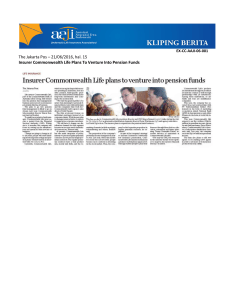 The Jakarta Pos – 21/06/2016, hal. 15 Insurer Commonwealth