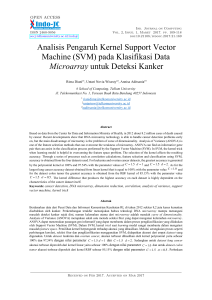 Analisis Pengaruh Kernel Support Vector