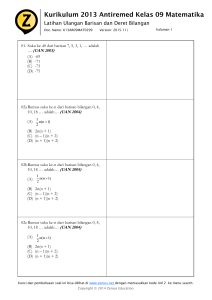 Kurikulum 2013 Antiremed Kelas 09 Matematika