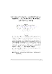 pemahaman kerangka dasar penyusunan dan penyajian laporan