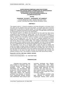 inventarisasi komposisi jenis dan potensi tumbuhan