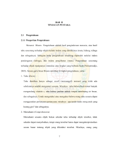 7 BAB II TINJAUAN PUSTAKA 2.1 Pengetahuan 2.1.1 Pengertian