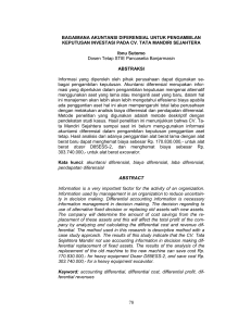 78 BAGAIMANA AKUNTANSI DIFERENSIAL UNTUK