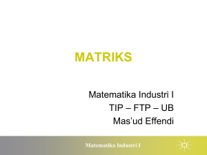 matriks - Blog Mas`ud Effendi