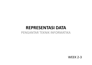 Sistem Bilangan dan Representasi Data