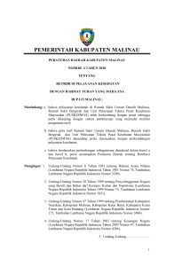 pemerintah kabupaten malinau - BPK RI Perwakilan Propinsi