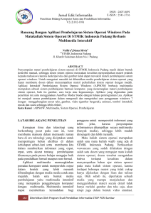 Jurnal Edik Informatika Rancang Bangun Aplikasi