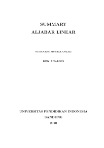summary aljabar linear