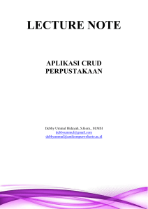 lecture note aplikasi crud perpustakaan