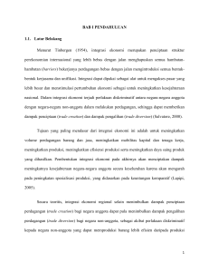 integrasi ekonomi merupakan penciptaan struktur