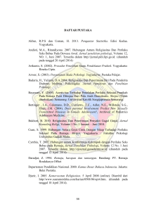 DAFTAR PUSTAKA Akbar, R.P.S dan Usman, H. 2013. Pengantar