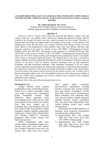 1 ANALISIS DIKSI, RIMA, DAN GAYA BAHASA PADA PUISI KARYA