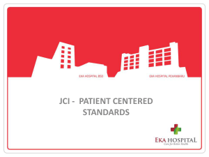 jci - patient centered standards