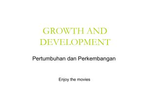 pertumbuhan dan perkembangan