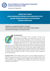 policy brief depkes - Kebijakan Kesehatan Indonesia
