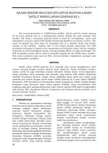 kajian sensor okultasi gps untuk muatan ilmiah satelit mikro lapan
