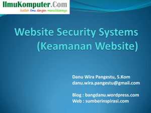 Website Security Systems (Keamanan Website)