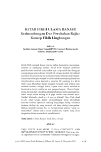 KITAB FIKIH ULAMA BANJAR Kesinambungan Dan