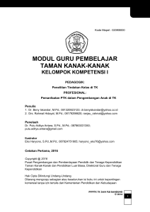 modul guru pembelajar taman kanak-kanak