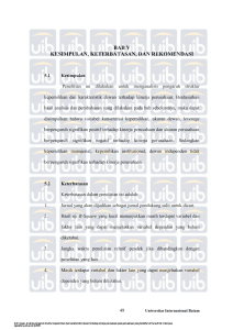 bab v kesimpulan, keterbatasan, dan rekomendasi