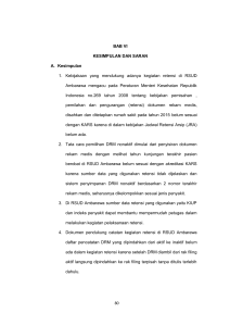 BAB VI KESIMPULAN DAN SARAN A. Kesimpulan 1. Kebijakaan